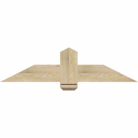 48"W x 12"H x 04"D x 6"F, 06/12 Pitch, Eugene Rough Sawn Timber Gable Bracket, Douglas Fir