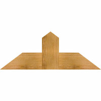 36"W x 13"H x 06"D x 6"F, 09/12 Pitch, Portland Rough Sawn Timber Gable Bracket, Western Red Cedar