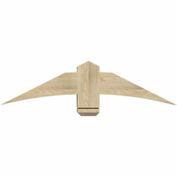 48"W x 12"H x 06"D x 6"F, 06/12 Pitch, Bellingham Rough Sawn Timber Gable Bracket, Douglas Fir