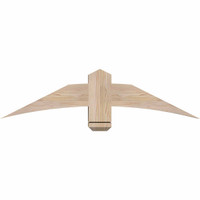 48"W x 12"H x 5 1/2"D x 5 1/2"F, 06/12 Pitch, Bellingham Smooth Timber Gable Bracket, Douglas Fir