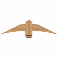 48"W x 12"H x 5 1/2"D x 5 1/2"F, 06/12 Pitch, Bellingham Smooth Timber Gable Bracket, Western Red Cedar