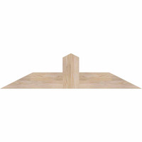 48"W x 12"H x 5 1/2"D x 5 1/2"F, 06/12 Pitch, Portland Smooth Timber Gable Bracket, Douglas Fir