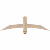 48"W x 14"H x 3 1/2"D x 3 1/2"F, 07/12 Pitch, Bellingham Smooth Timber Gable Bracket, Douglas Fir