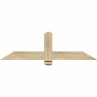 48"W x 14"H x 04"D x 4"F, 07/12 Pitch, Eugene Rough Sawn Timber Gable Bracket, Douglas Fir