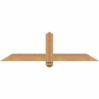 48"W x 14"H x 3 1/2"D x 3 1/2"F, 07/12 Pitch, Eugene Smooth Timber Gable Bracket, Western Red Cedar