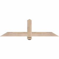 48"W x 14"H x 3 1/2"D x 3 1/2"F, 07/12 Pitch, Eugene Smooth Timber Gable Bracket, Douglas Fir