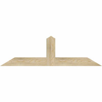 48"W x 14"H x 04"D x 4"F, 07/12 Pitch, Portland Rough Sawn Timber Gable Bracket, Douglas Fir