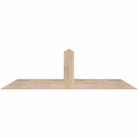 48"W x 14"H x 3 1/2"D x 3 1/2"F, 07/12 Pitch, Portland Smooth Timber Gable Bracket, Douglas Fir