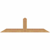48"W x 14"H x 3 1/2"D x 3 1/2"F, 07/12 Pitch, Portland Smooth Timber Gable Bracket, Western Red Cedar