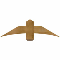 48"W x 14"H x 04"D x 6"F, 07/12 Pitch, Bellingham Rough Sawn Timber Gable Bracket, Western Red Cedar