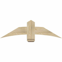 48"W x 14"H x 04"D x 6"F, 07/12 Pitch, Bellingham Rough Sawn Timber Gable Bracket, Douglas Fir