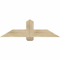 48"W x 14"H x 04"D x 6"F, 07/12 Pitch, Eugene Rough Sawn Timber Gable Bracket, Douglas Fir