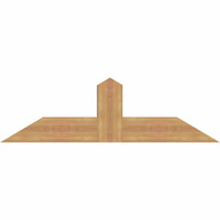 48"W x 14"H x 3 1/2"D x 5 1/2"F, 07/12 Pitch, Portland Smooth Timber Gable Bracket, Western Red Cedar