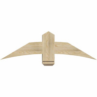 48"W x 14"H x 06"D x 6"F, 07/12 Pitch, Bellingham Rough Sawn Timber Gable Bracket, Douglas Fir