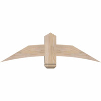48"W x 14"H x 5 1/2"D x 5 1/2"F, 07/12 Pitch, Bellingham Smooth Timber Gable Bracket, Douglas Fir