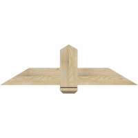 48"W x 14"H x 06"D x 6"F, 07/12 Pitch, Eugene Rough Sawn Timber Gable Bracket, Douglas Fir