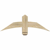 36"W x 12"H x 04"D x 4"F, 08/12 Pitch, Bellingham Rough Sawn Timber Gable Bracket, Douglas Fir