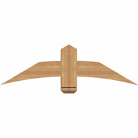 48"W x 14"H x 5 1/2"D x 5 1/2"F, 07/12 Pitch, Bellingham Smooth Timber Gable Bracket, Western Red Cedar
