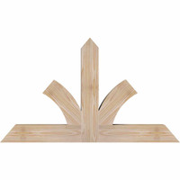 36"W x 21"H x 3 1/2"D x 3 1/2"F, 14/12 Pitch, Richland Smooth Timber Gable Bracket, Douglas Fir