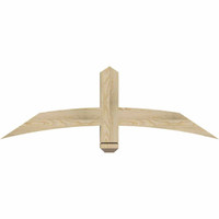 48"W x 16"H x 04"D x 4"F, 08/12 Pitch, Bellingham Rough Sawn Timber Gable Bracket, Douglas Fir