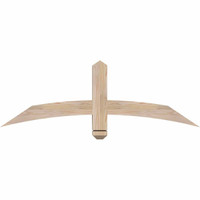 48"W x 16"H x 3 1/2"D x 3 1/2"F, 08/12 Pitch, Bellingham Smooth Timber Gable Bracket, Douglas Fir
