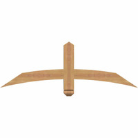 48"W x 16"H x 3 1/2"D x 3 1/2"F, 08/12 Pitch, Bellingham Smooth Timber Gable Bracket, Western Red Cedar