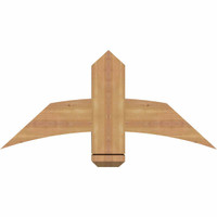 36"W x 16"H x 3 1/2"D x 5 1/2"F, 11/12 Pitch, Bellingham Smooth Timber Gable Bracket, Western Red Cedar
