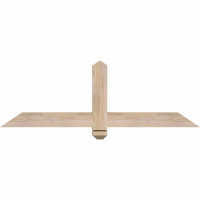 48"W x 16"H x 3 1/2"D x 3 1/2"F, 08/12 Pitch, Eugene Smooth Timber Gable Bracket, Douglas Fir