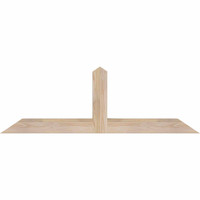48"W x 16"H x 3 1/2"D x 3 1/2"F, 08/12 Pitch, Portland Smooth Timber Gable Bracket, Douglas Fir