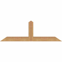 48"W x 16"H x 3 1/2"D x 3 1/2"F, 08/12 Pitch, Portland Smooth Timber Gable Bracket, Western Red Cedar