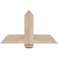 36"W x 21"H x 3 1/2"D x 5 1/2"F, 14/12 Pitch, Eugene Smooth Timber Gable Bracket, Douglas Fir
