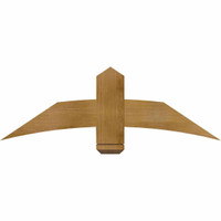 48"W x 16"H x 04"D x 6"F, 08/12 Pitch, Bellingham Rough Sawn Timber Gable Bracket, Western Red Cedar