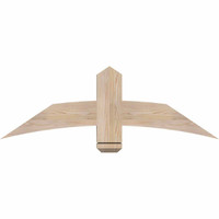 48"W x 16"H x 3 1/2"D x 5 1/2"F, 08/12 Pitch, Bellingham Smooth Timber Gable Bracket, Douglas Fir