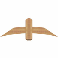 48"W x 16"H x 3 1/2"D x 5 1/2"F, 08/12 Pitch, Bellingham Smooth Timber Gable Bracket, Western Red Cedar