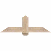 48"W x 16"H x 3 1/2"D x 5 1/2"F, 08/12 Pitch, Eugene Smooth Timber Gable Bracket, Douglas Fir