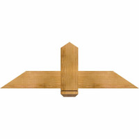 48"W x 16"H x 04"D x 6"F, 08/12 Pitch, Eugene Rough Sawn Timber Gable Bracket, Western Red Cedar