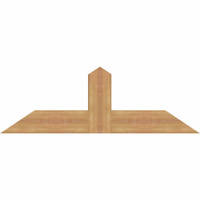 48"W x 16"H x 3 1/2"D x 5 1/2"F, 08/12 Pitch, Portland Smooth Timber Gable Bracket, Western Red Cedar