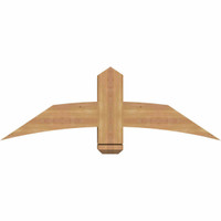 48"W x 16"H x 5 1/2"D x 5 1/2"F, 08/12 Pitch, Bellingham Smooth Timber Gable Bracket, Western Red Cedar