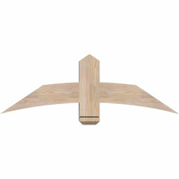 48"W x 16"H x 5 1/2"D x 5 1/2"F, 08/12 Pitch, Bellingham Smooth Timber Gable Bracket, Douglas Fir