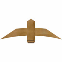 48"W x 16"H x 06"D x 6"F, 08/12 Pitch, Bellingham Rough Sawn Timber Gable Bracket, Western Red Cedar