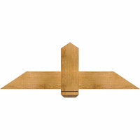 48"W x 16"H x 06"D x 6"F, 08/12 Pitch, Eugene Rough Sawn Timber Gable Bracket, Western Red Cedar