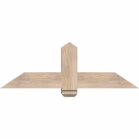 48"W x 16"H x 5 1/2"D x 5 1/2"F, 08/12 Pitch, Eugene Smooth Timber Gable Bracket, Douglas Fir