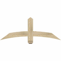 48"W x 18"H x 04"D x 4"F, 09/12 Pitch, Bellingham Rough Sawn Timber Gable Bracket, Douglas Fir