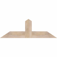 48"W x 16"H x 5 1/2"D x 5 1/2"F, 08/12 Pitch, Portland Smooth Timber Gable Bracket, Douglas Fir