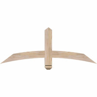 48"W x 18"H x 3 1/2"D x 3 1/2"F, 09/12 Pitch, Bellingham Smooth Timber Gable Bracket, Douglas Fir