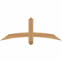 48"W x 18"H x 3 1/2"D x 3 1/2"F, 09/12 Pitch, Bellingham Smooth Timber Gable Bracket, Western Red Cedar