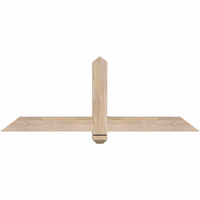 48"W x 18"H x 3 1/2"D x 3 1/2"F, 09/12 Pitch, Eugene Smooth Timber Gable Bracket, Douglas Fir