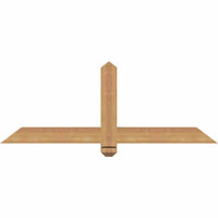 48"W x 18"H x 3 1/2"D x 3 1/2"F, 09/12 Pitch, Eugene Smooth Timber Gable Bracket, Western Red Cedar