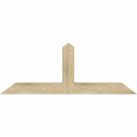 48"W x 18"H x 04"D x 4"F, 09/12 Pitch, Portland Rough Sawn Timber Gable Bracket, Douglas Fir