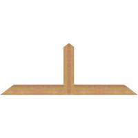 48"W x 18"H x 3 1/2"D x 3 1/2"F, 09/12 Pitch, Portland Smooth Timber Gable Bracket, Western Red Cedar